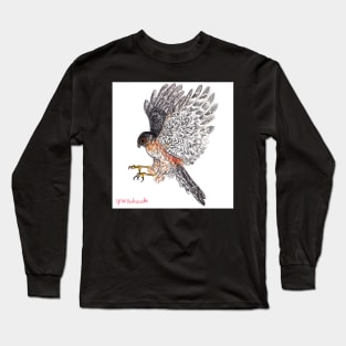 Sparrowhawk drawing Long Sleeve T-Shirt